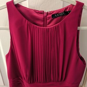Lauren Ralph Lauren Maroon Chiffon Dress